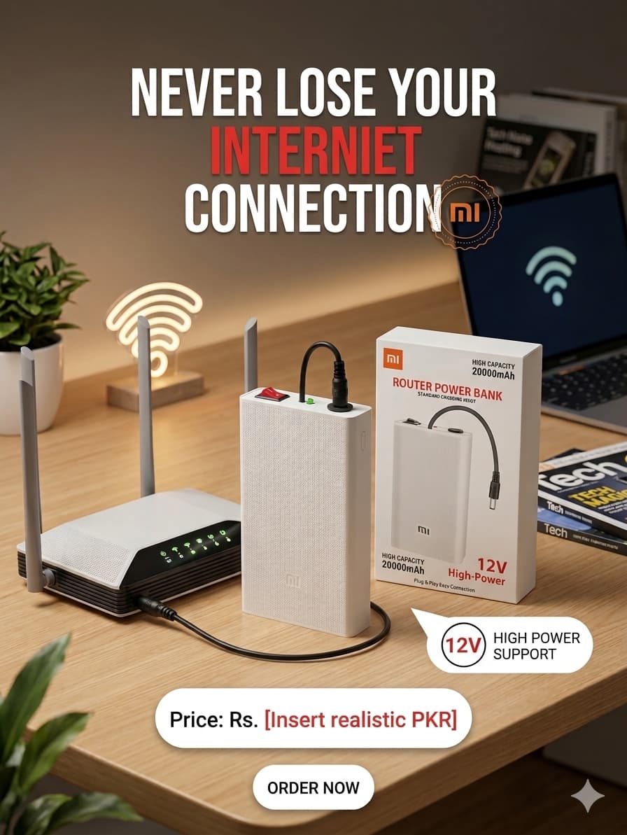 Mi 12V Mini UPS Router power Bank 20000mAh.